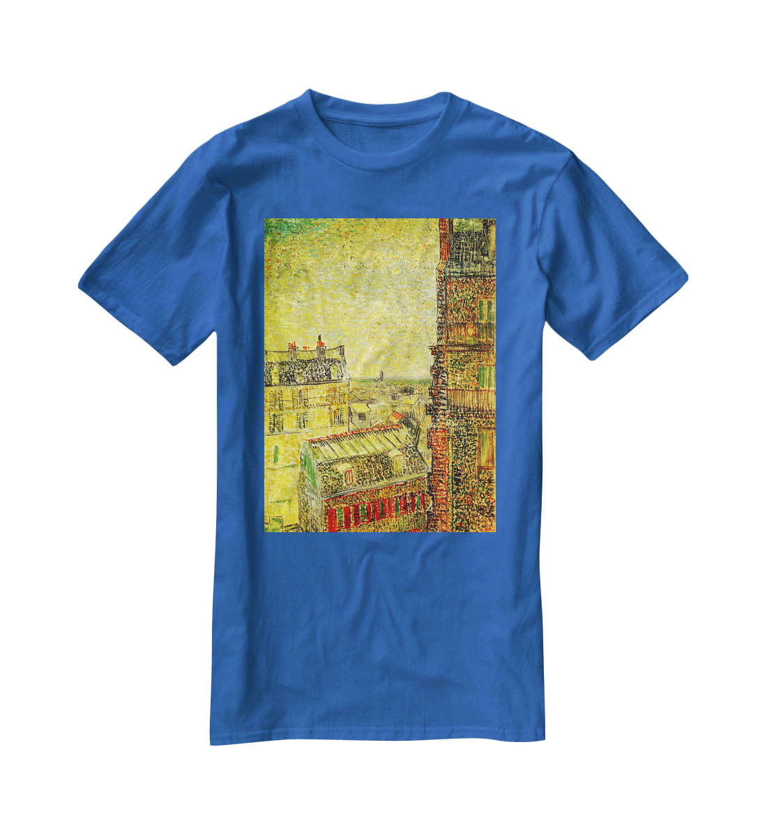 View of Paris from Vincent s Room in the Rue Lepic by Van Gogh T-Shirt - Canvas Art Rocks - 2