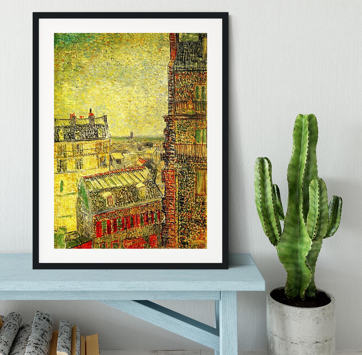 View of Paris from Vincent s Room in the Rue Lepic by Van Gogh Framed Print - Canvas Art Rocks - 1