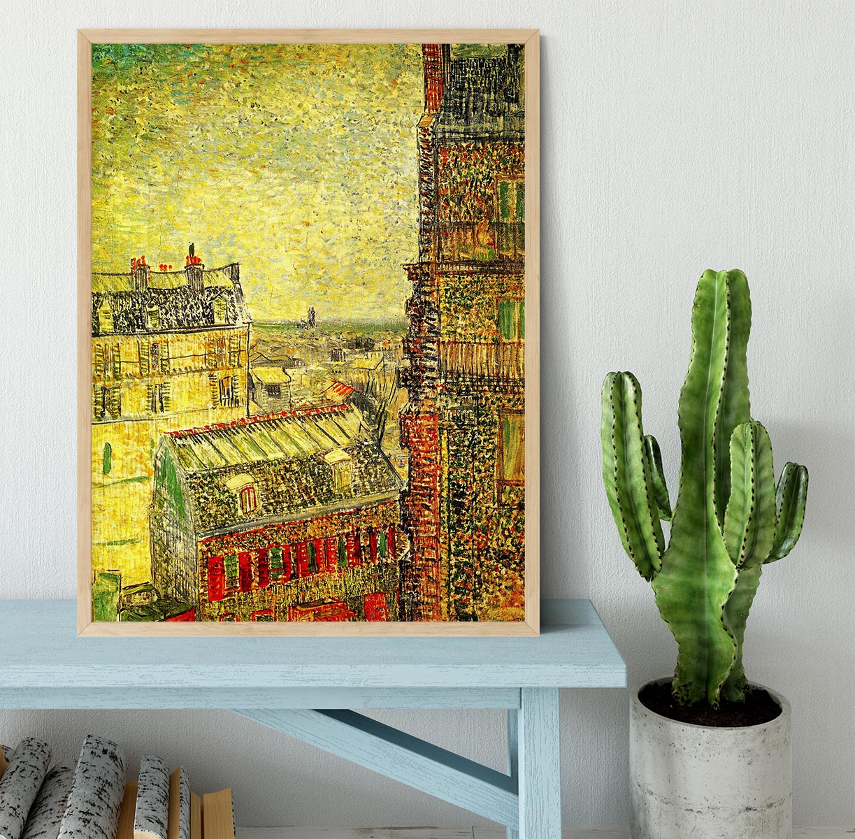 View of Paris from Vincent s Room in the Rue Lepic by Van Gogh Framed Print - Canvas Art Rocks - 4
