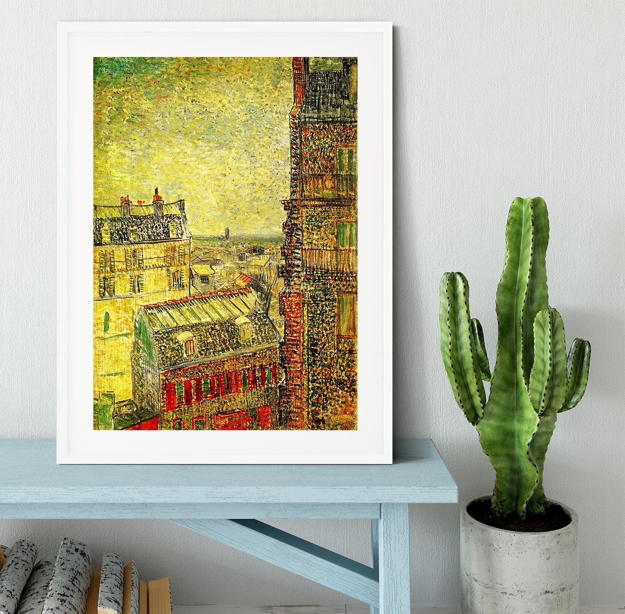 View of Paris from Vincent s Room in the Rue Lepic by Van Gogh Framed Print - Canvas Art Rocks - 5