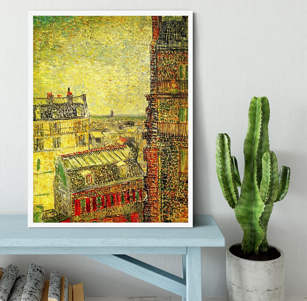 View of Paris from Vincent s Room in the Rue Lepic by Van Gogh Framed Print - Canvas Art Rocks -6