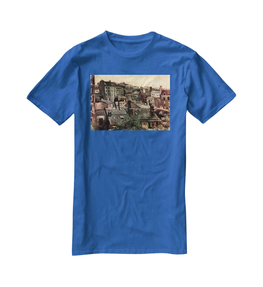 View of Roofs and Backs of Houses by Van Gogh T-Shirt - Canvas Art Rocks - 2