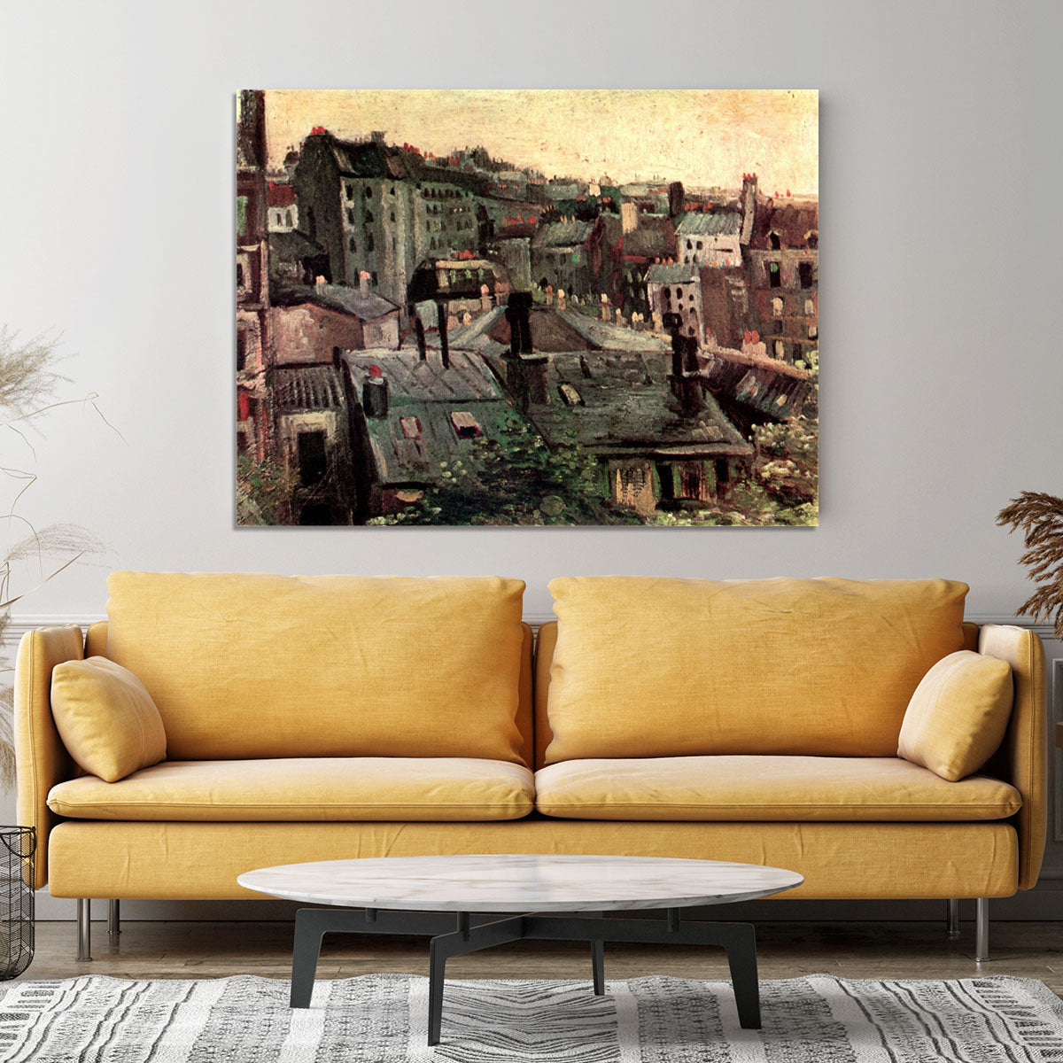 View of Roofs and Backs of Houses by Van Gogh Canvas Print or Poster - Canvas Art Rocks - 4