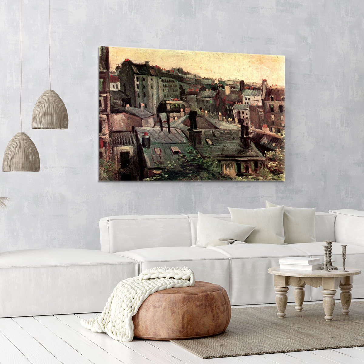 View of Roofs and Backs of Houses by Van Gogh Canvas Print or Poster - Canvas Art Rocks - 6