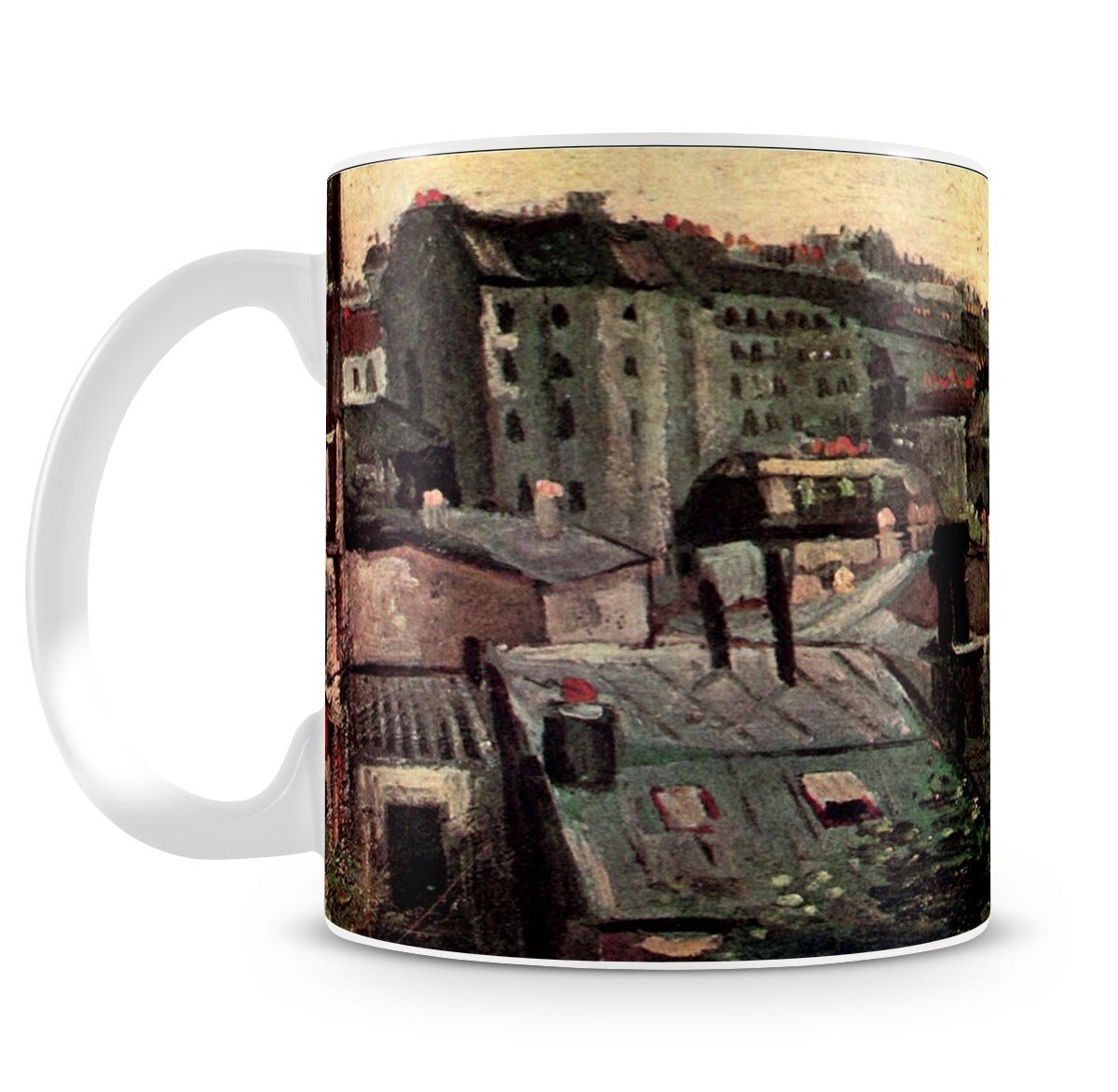 View of Roofs and Backs of Houses by Van Gogh Mug - Canvas Art Rocks - 4
