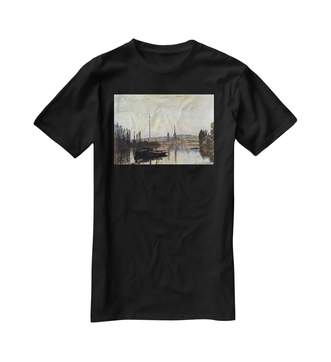 View of Rouen by Monet T-Shirt - Canvas Art Rocks - 1