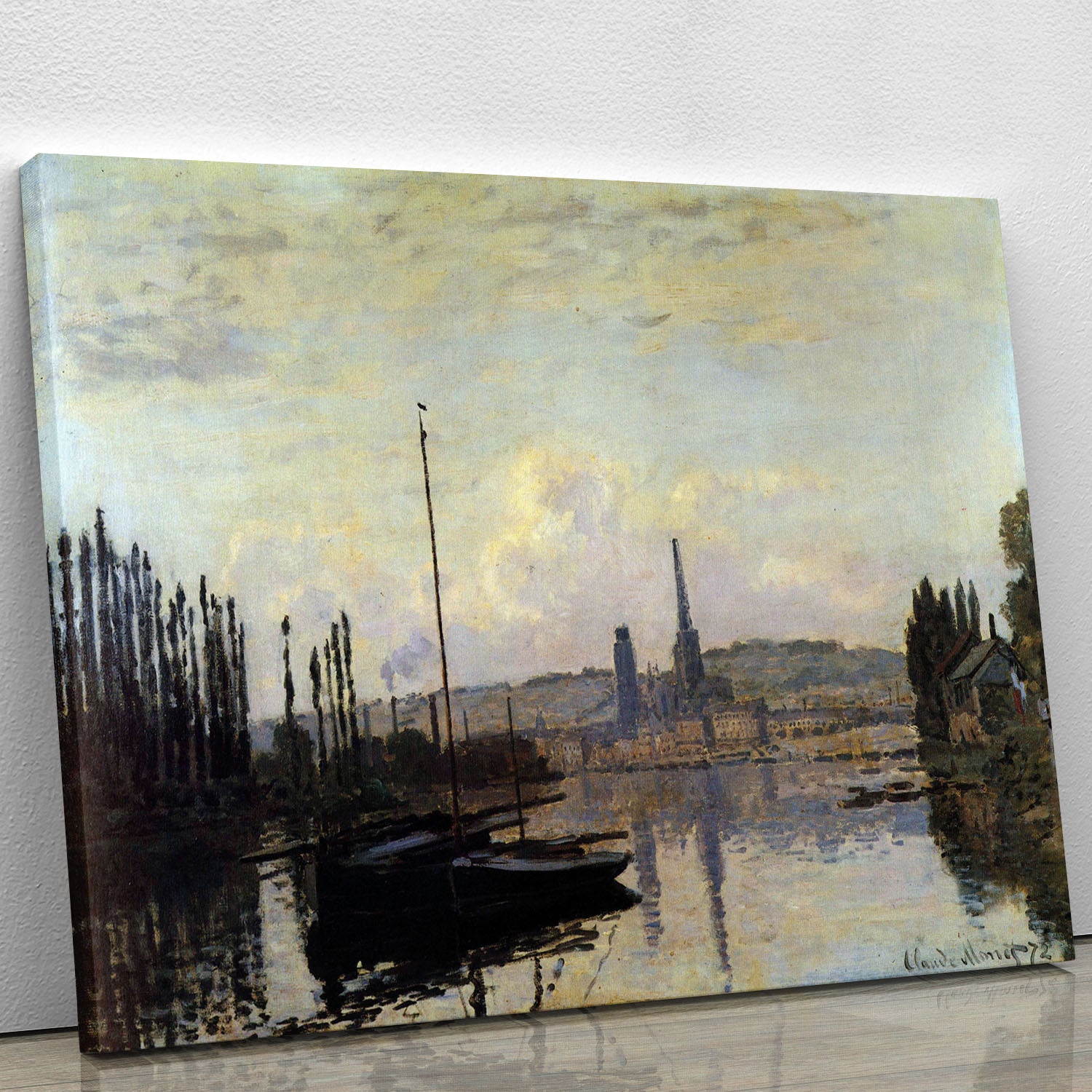 View of Rouen by Monet Canvas Print or Poster - Canvas Art Rocks - 1