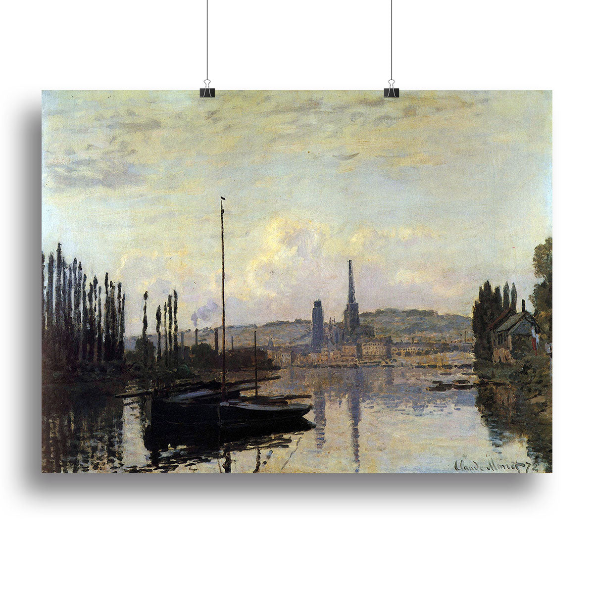 View of Rouen by Monet Canvas Print or Poster - Canvas Art Rocks - 2