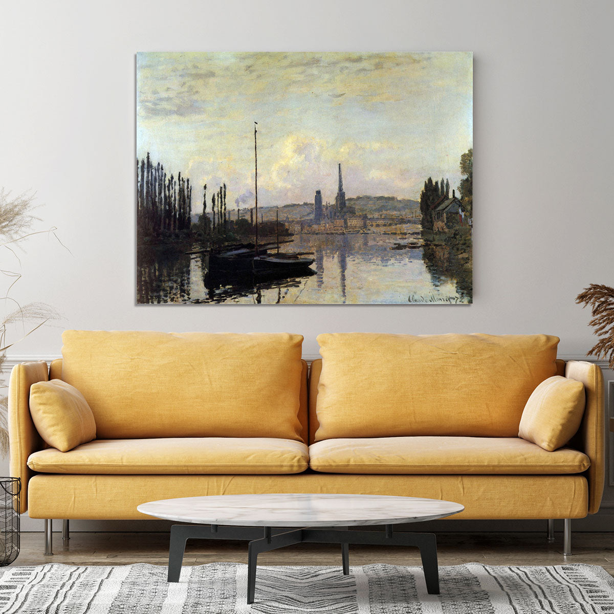 View of Rouen by Monet Canvas Print or Poster - Canvas Art Rocks - 4