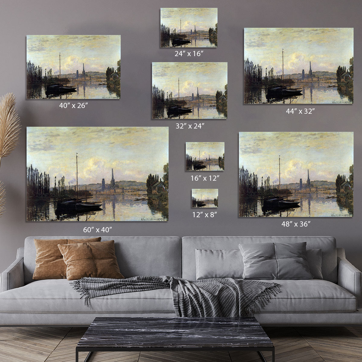 View of Rouen by Monet Canvas Print or Poster - Canvas Art Rocks - 7