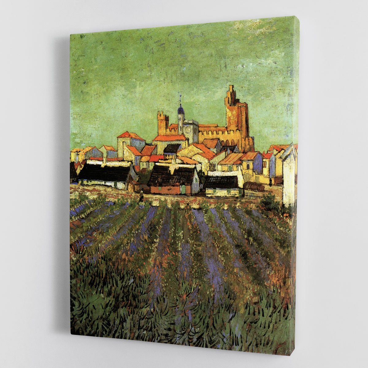 View of Saintes-Maries by Van Gogh Canvas Print or Poster - Canvas Art Rocks - 1