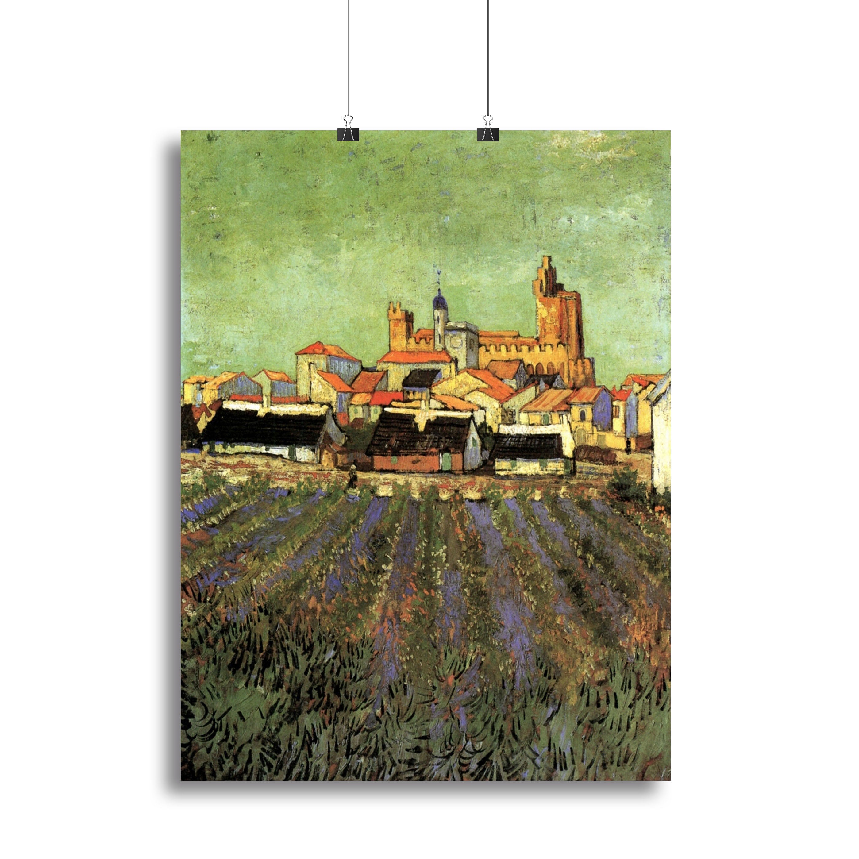 View of Saintes-Maries by Van Gogh Canvas Print or Poster - Canvas Art Rocks - 2