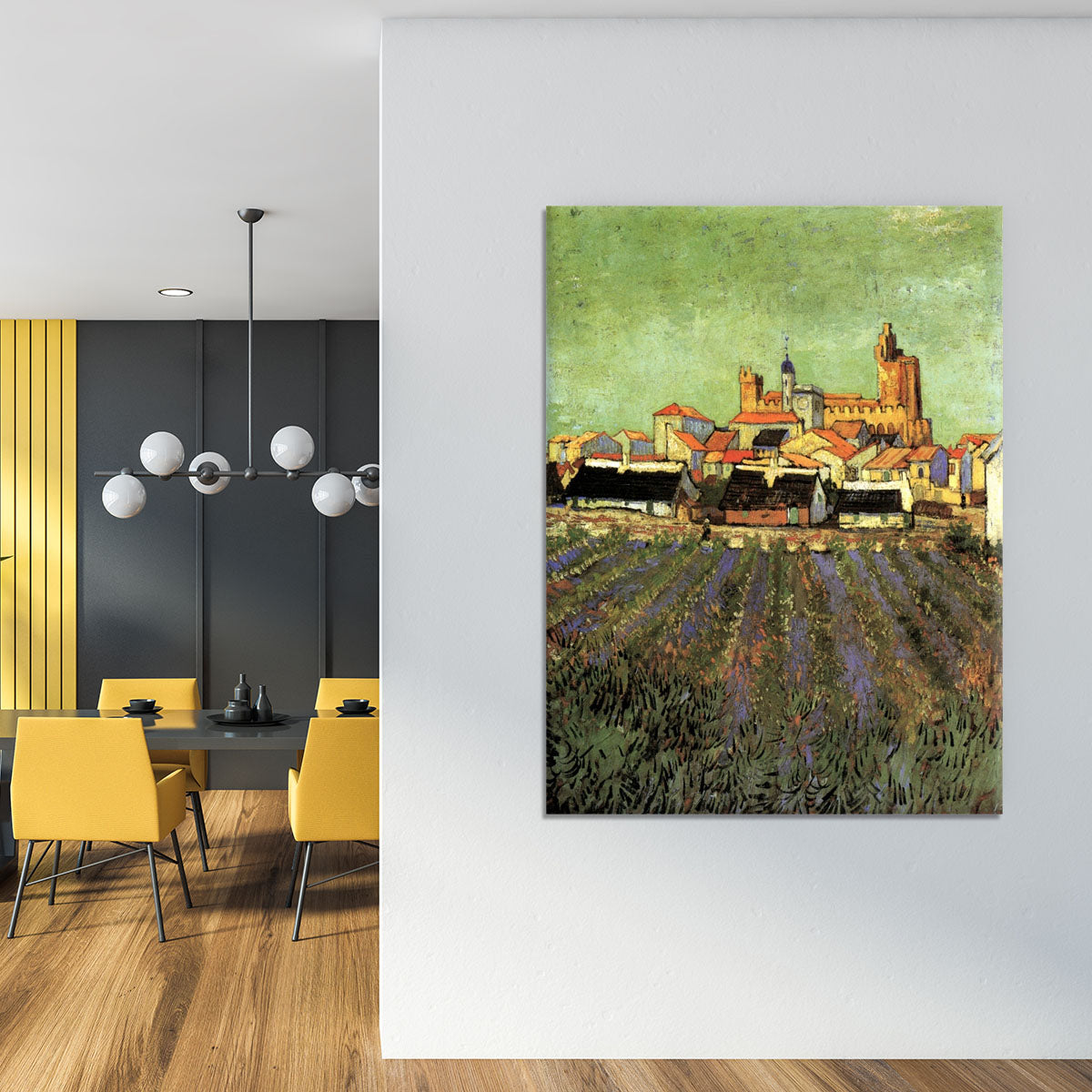 View of Saintes-Maries by Van Gogh Canvas Print or Poster - Canvas Art Rocks - 4