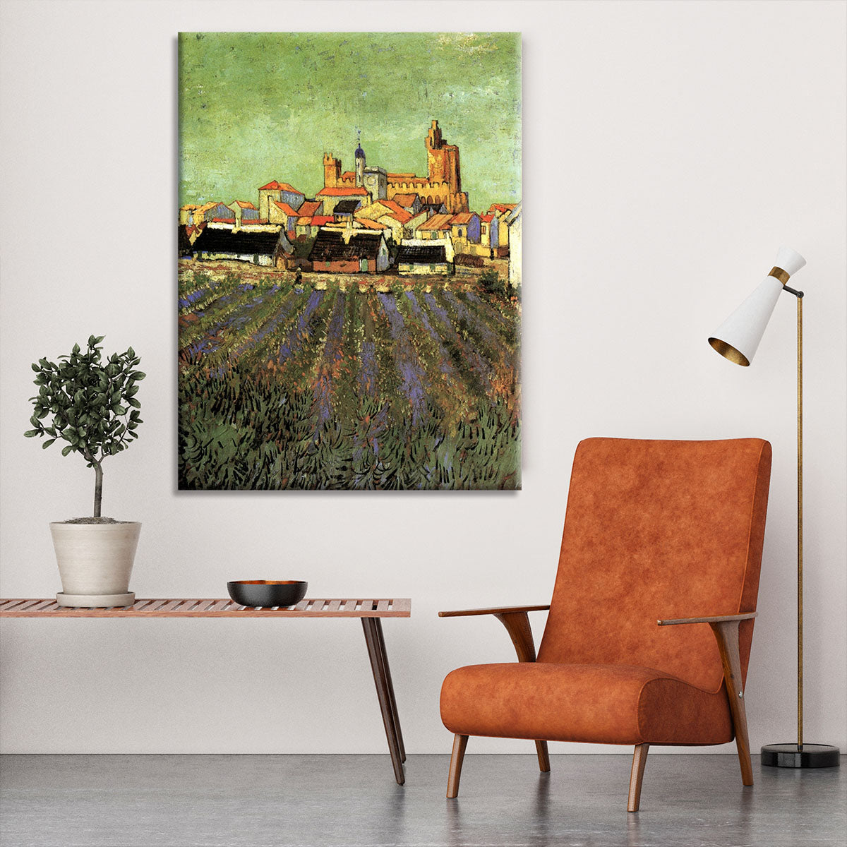 View of Saintes-Maries by Van Gogh Canvas Print or Poster - Canvas Art Rocks - 6