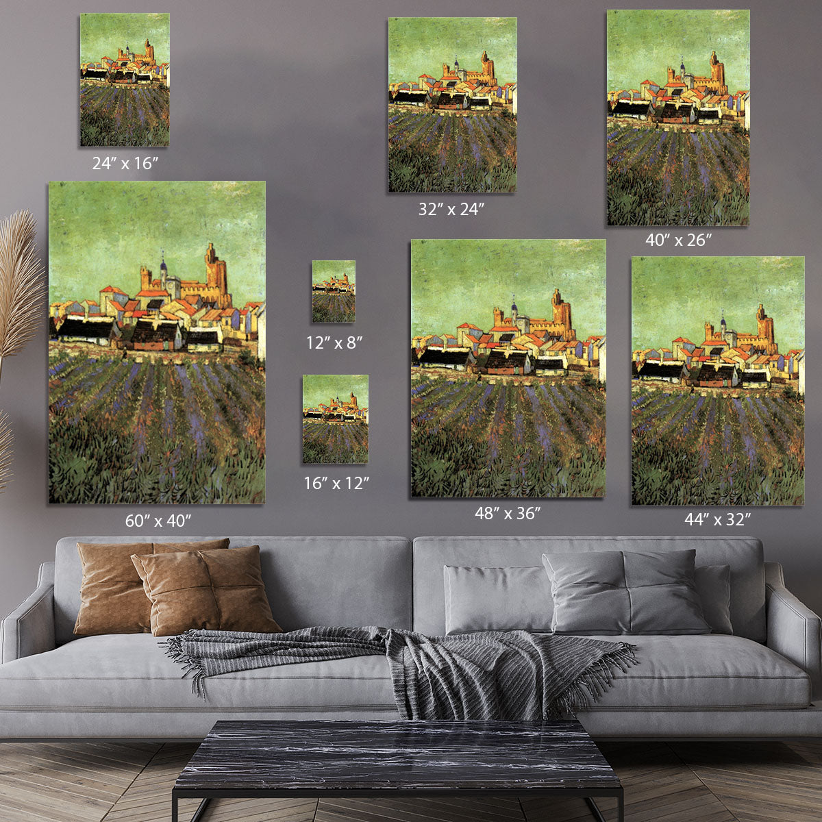 View of Saintes-Maries by Van Gogh Canvas Print or Poster - Canvas Art Rocks - 7