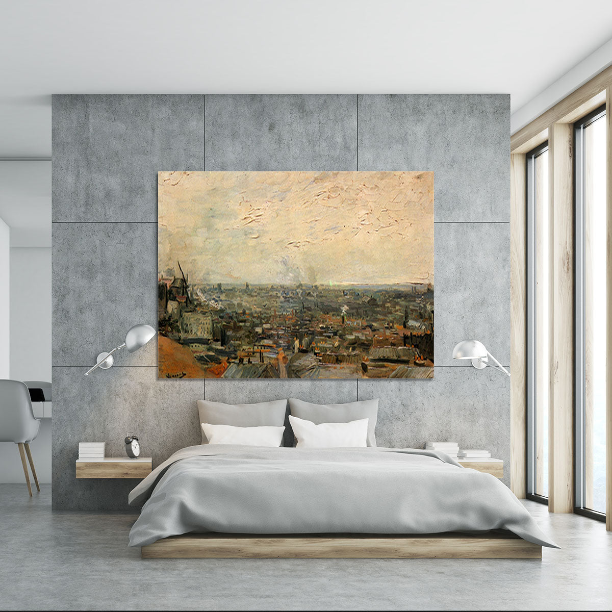 View of paris from Montmarte by Van Gogh Canvas Print or Poster - Canvas Art Rocks - 5