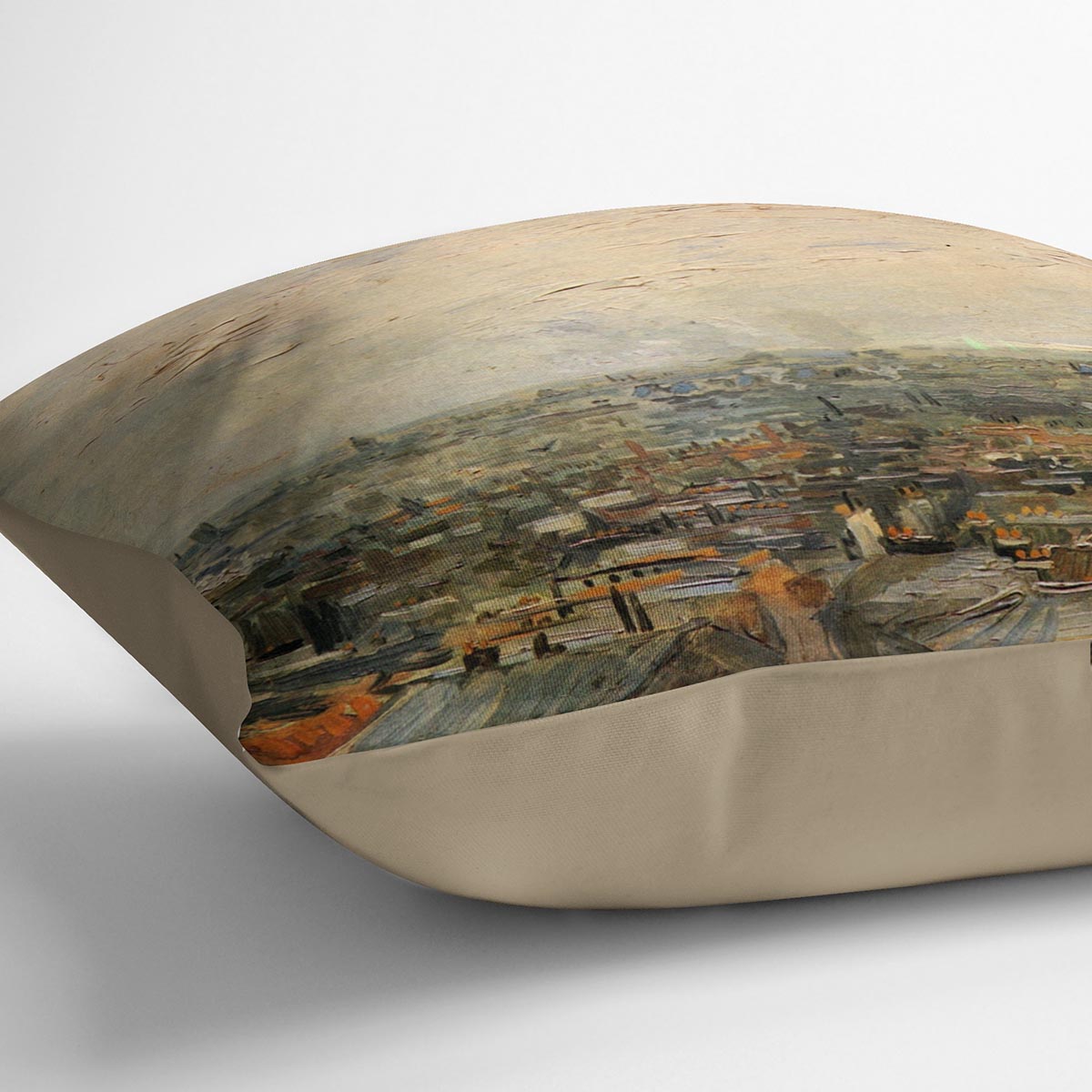 View of paris from Montmarte by Van Gogh Cushion