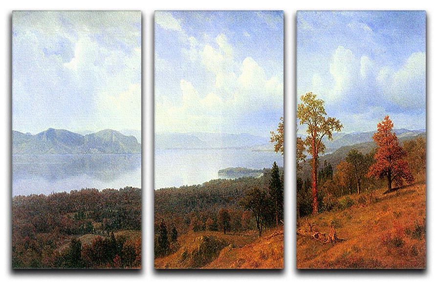 View of the Hudson River Vally by Bierstadt 3 Split Panel Canvas Print - Canvas Art Rocks - 1