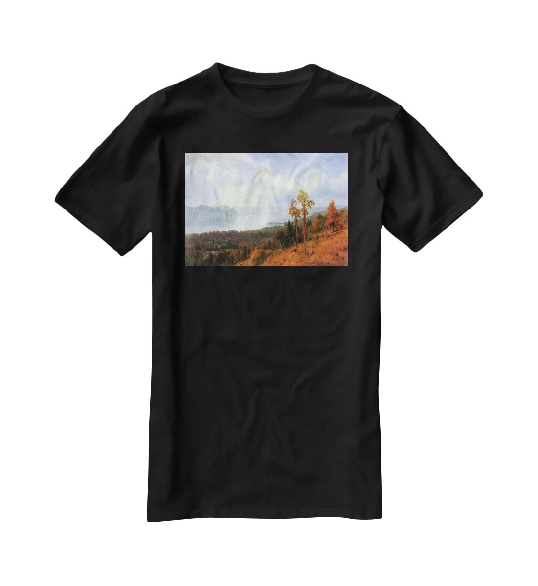 View of the Hudson River Vally by Bierstadt T-Shirt - Canvas Art Rocks - 1