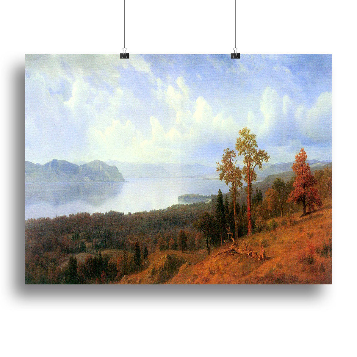 View of the Hudson River Vally by Bierstadt Canvas Print or Poster - Canvas Art Rocks - 2