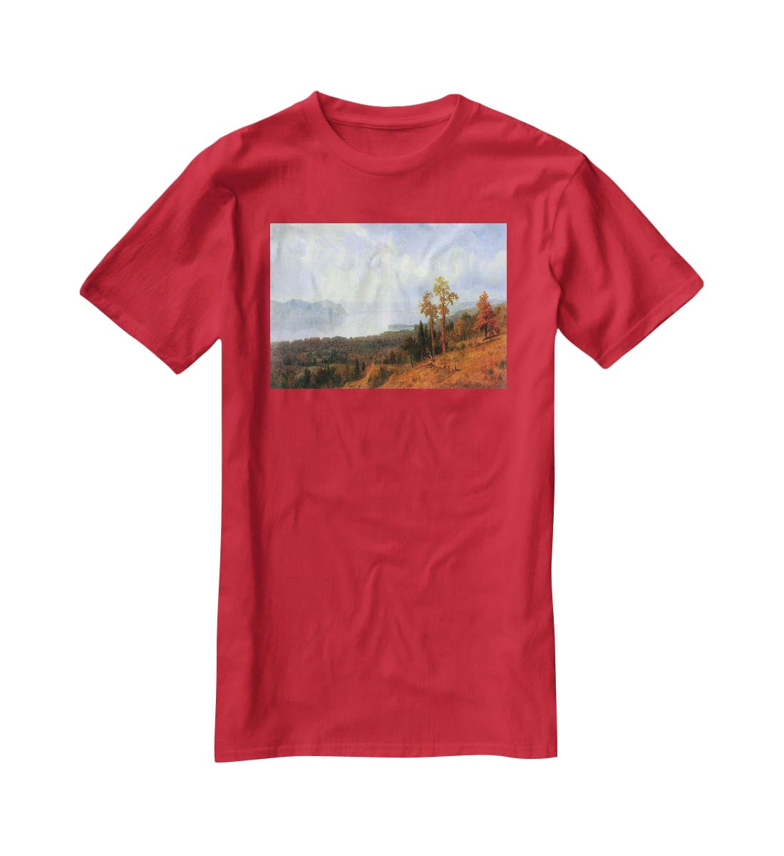 View of the Hudson River Vally by Bierstadt T-Shirt - Canvas Art Rocks - 4