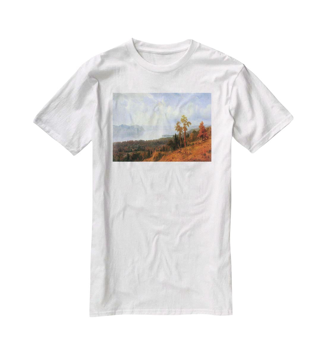 View of the Hudson River Vally by Bierstadt T-Shirt - Canvas Art Rocks - 5