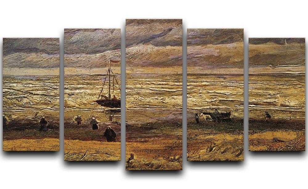 View of the Sea at Scheveningen by Van Gogh 5 Split Panel Canvas  - Canvas Art Rocks - 1
