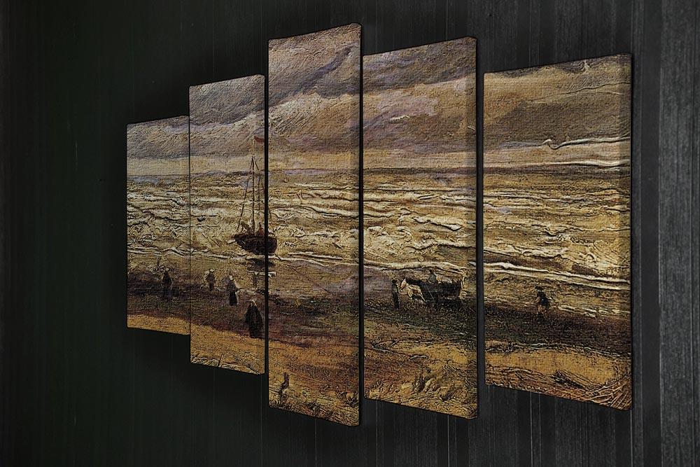 View of the Sea at Scheveningen by Van Gogh 5 Split Panel Canvas - Canvas Art Rocks - 2