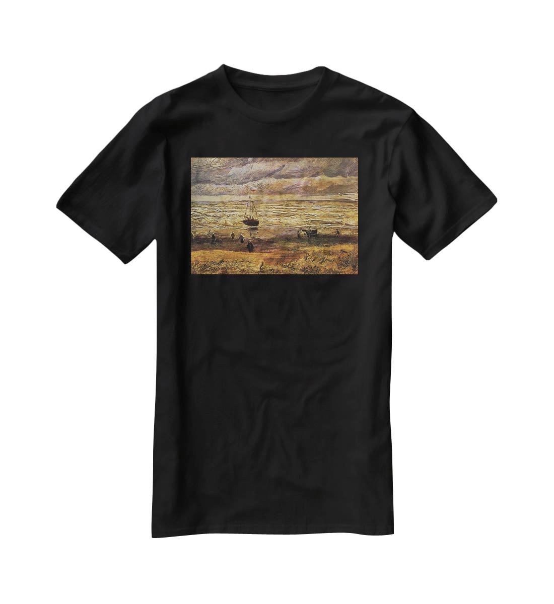 View of the Sea at Scheveningen by Van Gogh T-Shirt - Canvas Art Rocks - 1