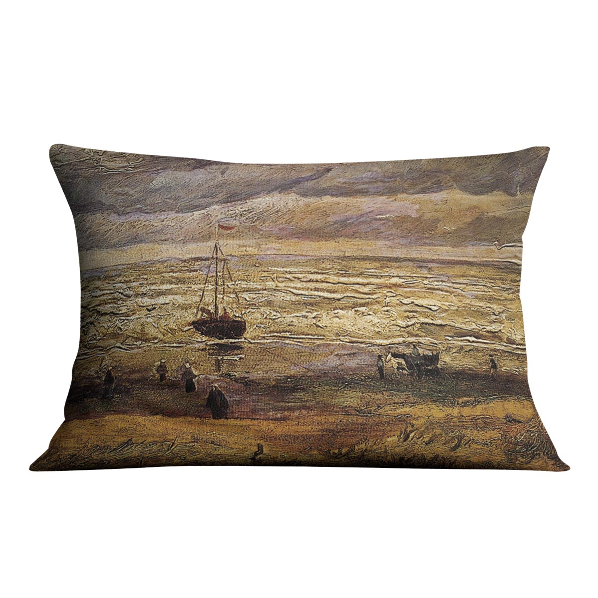 View of the Sea at Scheveningen by Van Gogh Cushion