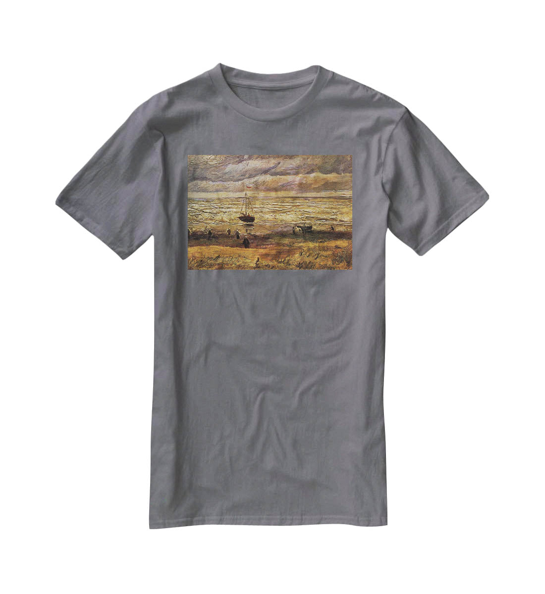 View of the Sea at Scheveningen by Van Gogh T-Shirt - Canvas Art Rocks - 3