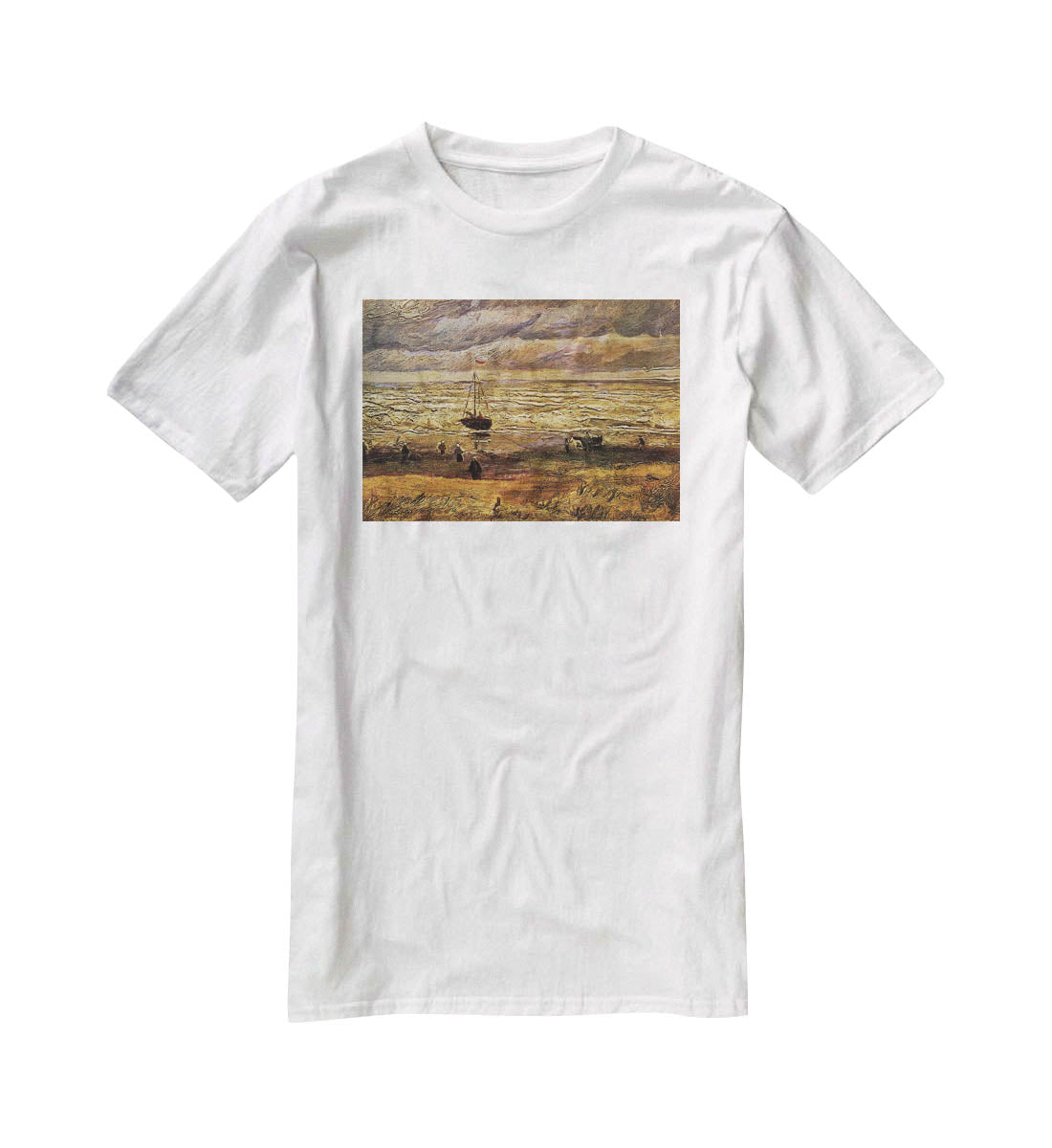 View of the Sea at Scheveningen by Van Gogh T-Shirt - Canvas Art Rocks - 5