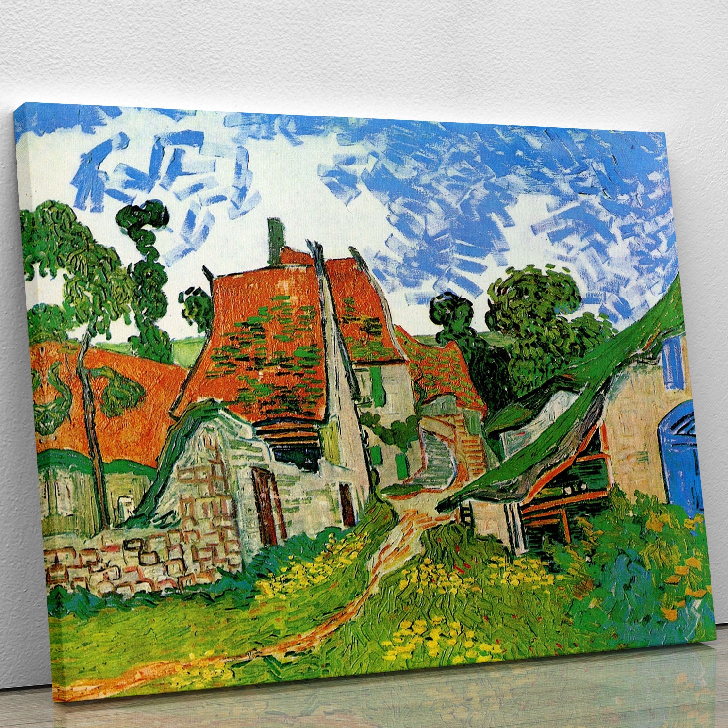 Village Street in Auvers by Van Gogh Canvas Print or Poster - Canvas Art Rocks - 1