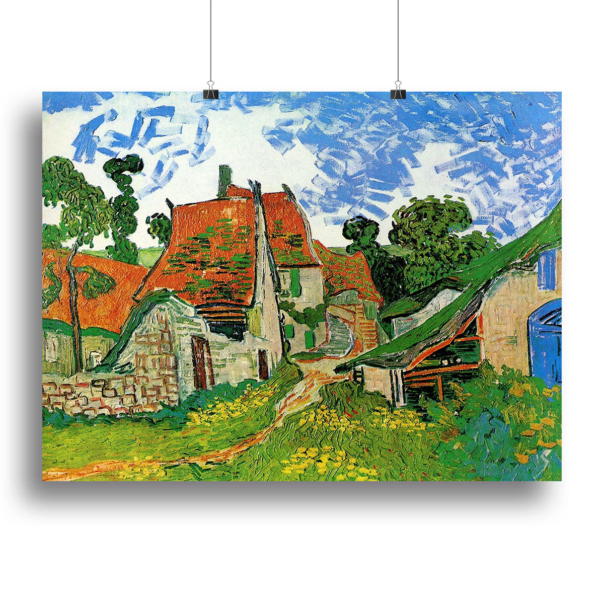 Village Street in Auvers by Van Gogh Canvas Print or Poster - Canvas Art Rocks - 2
