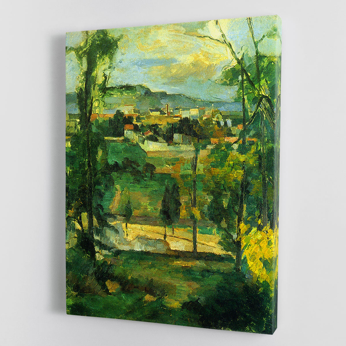 Village behind the trees Ile de France by Cezanne Canvas Print or Poster - Canvas Art Rocks - 1