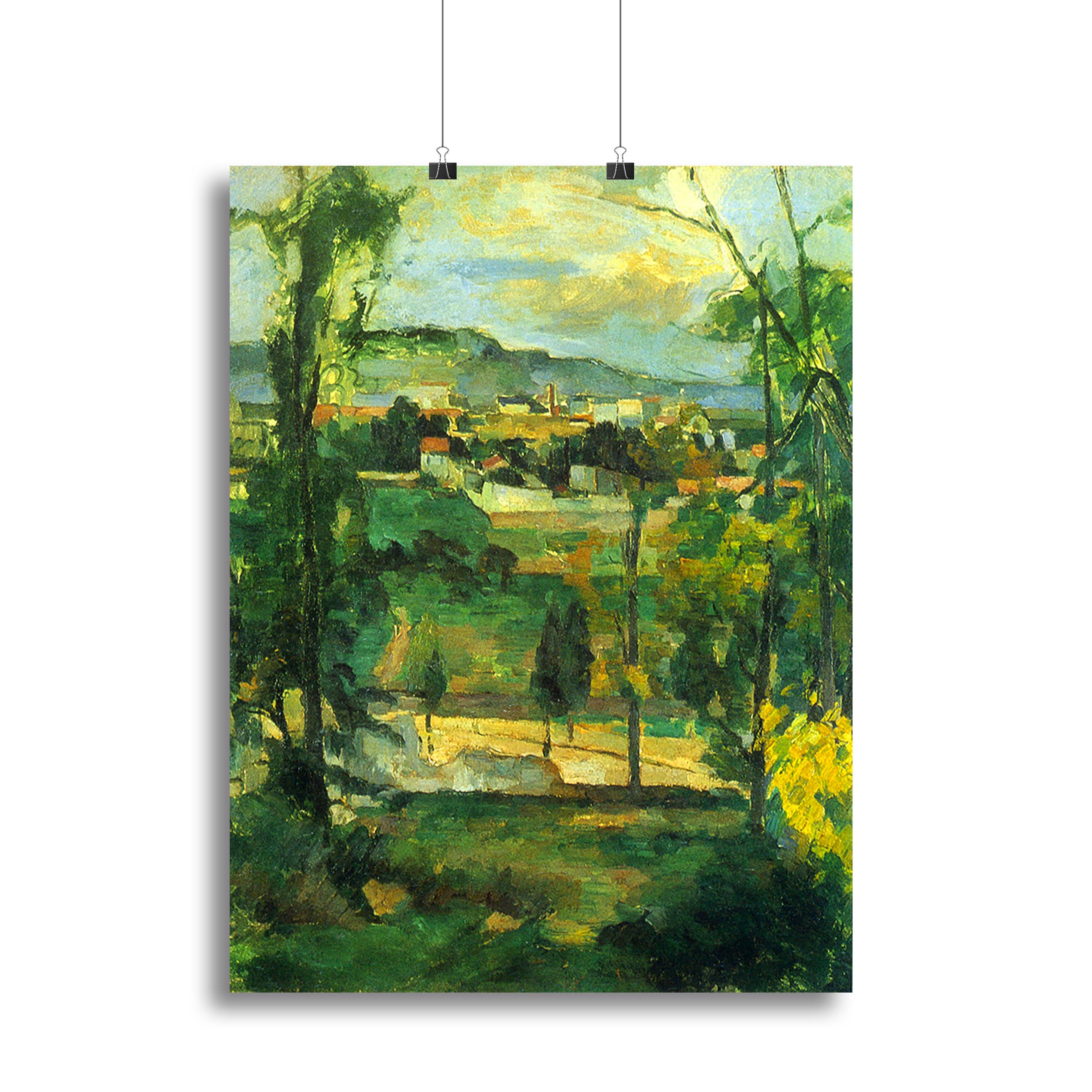 Village behind the trees Ile de France by Cezanne Canvas Print or Poster - Canvas Art Rocks - 2