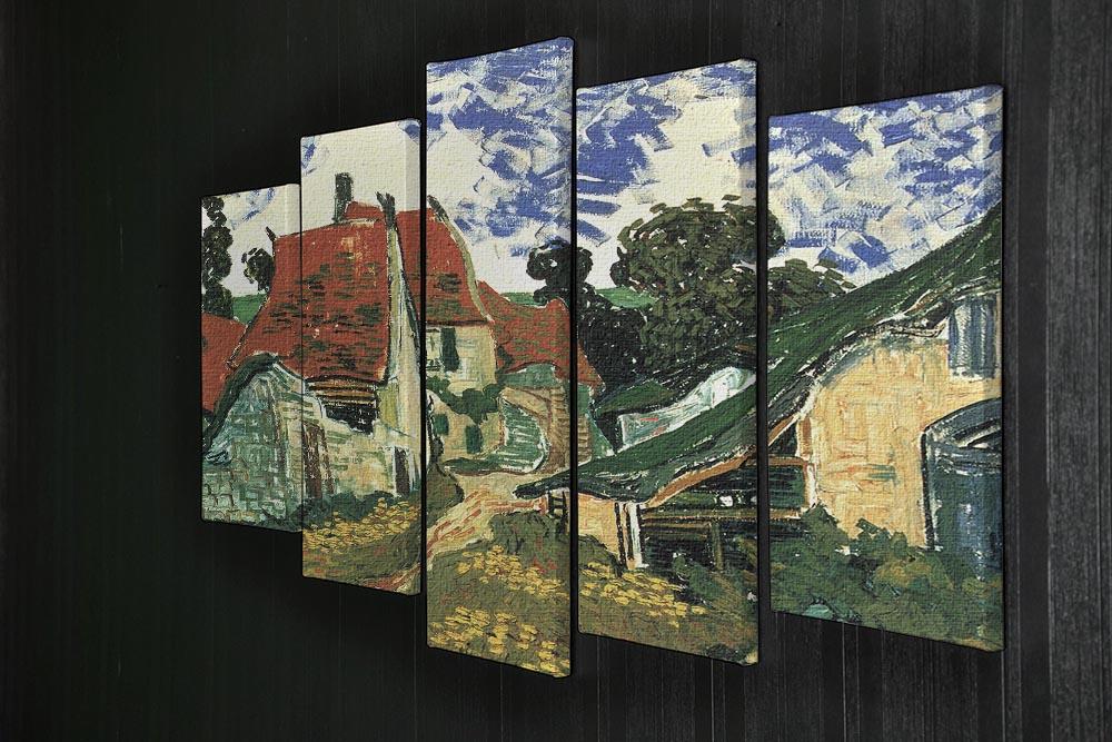 Villages Street in Auvers by Van Gogh 5 Split Panel Canvas - Canvas Art Rocks - 2