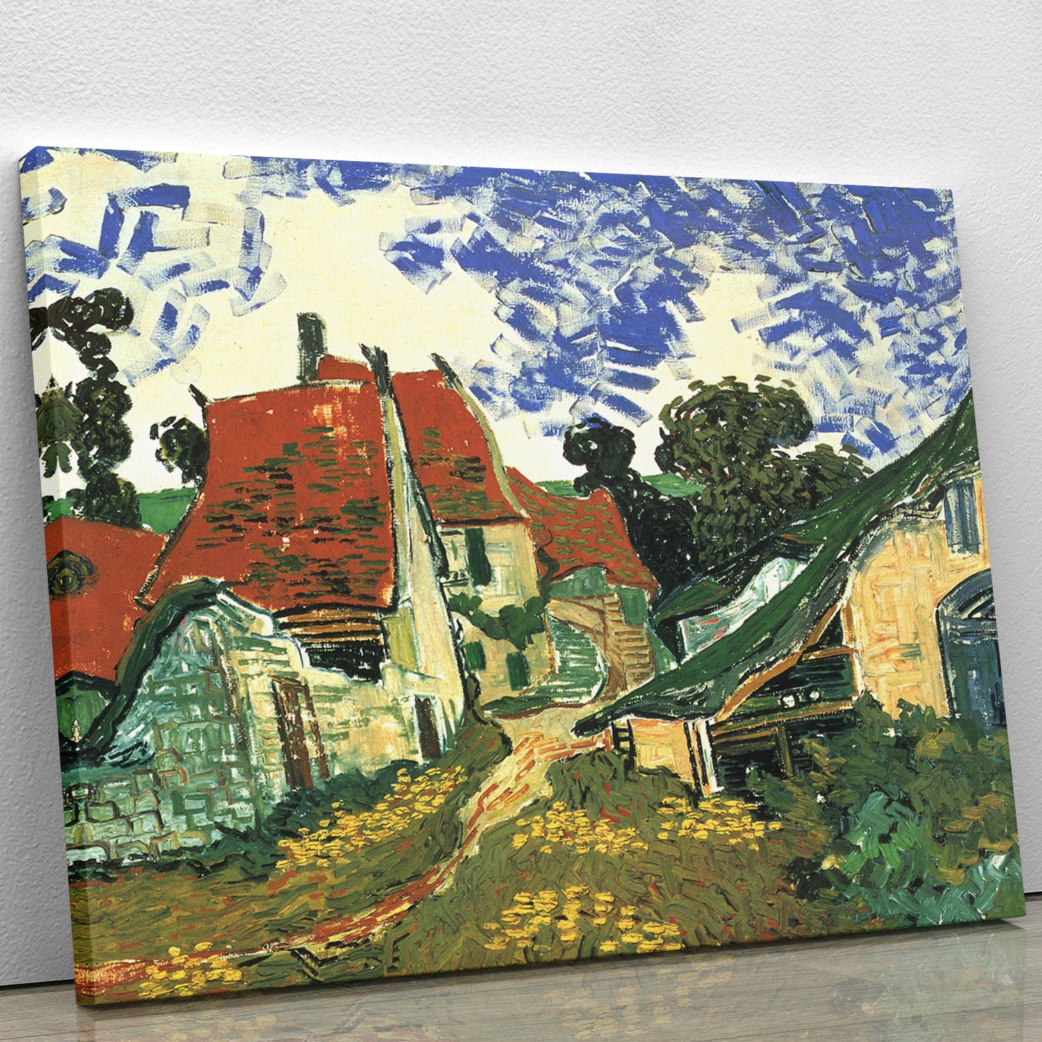 Villages Street in Auvers by Van Gogh Canvas Print or Poster - Canvas Art Rocks - 1