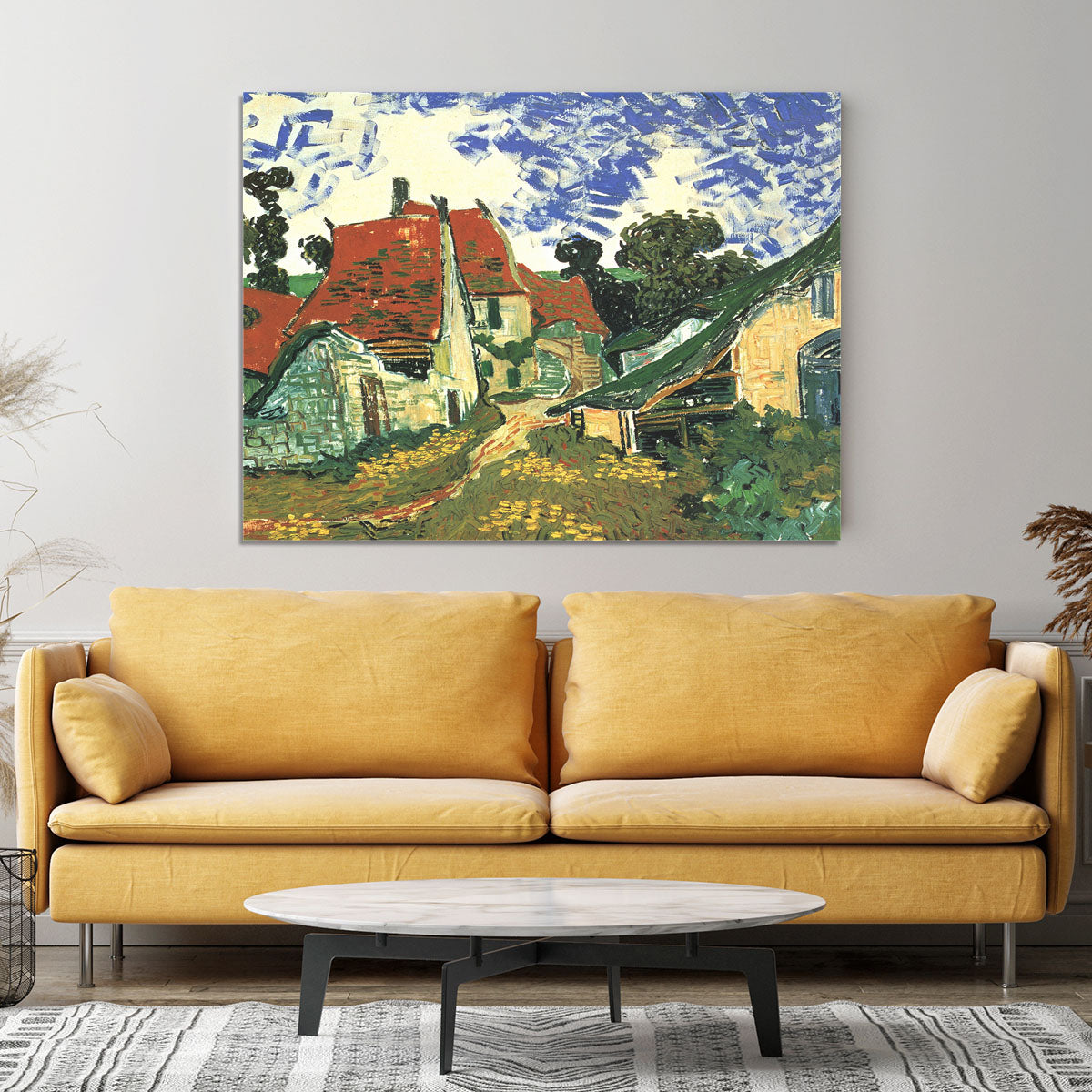 Villages Street in Auvers by Van Gogh Canvas Print or Poster - Canvas Art Rocks - 4