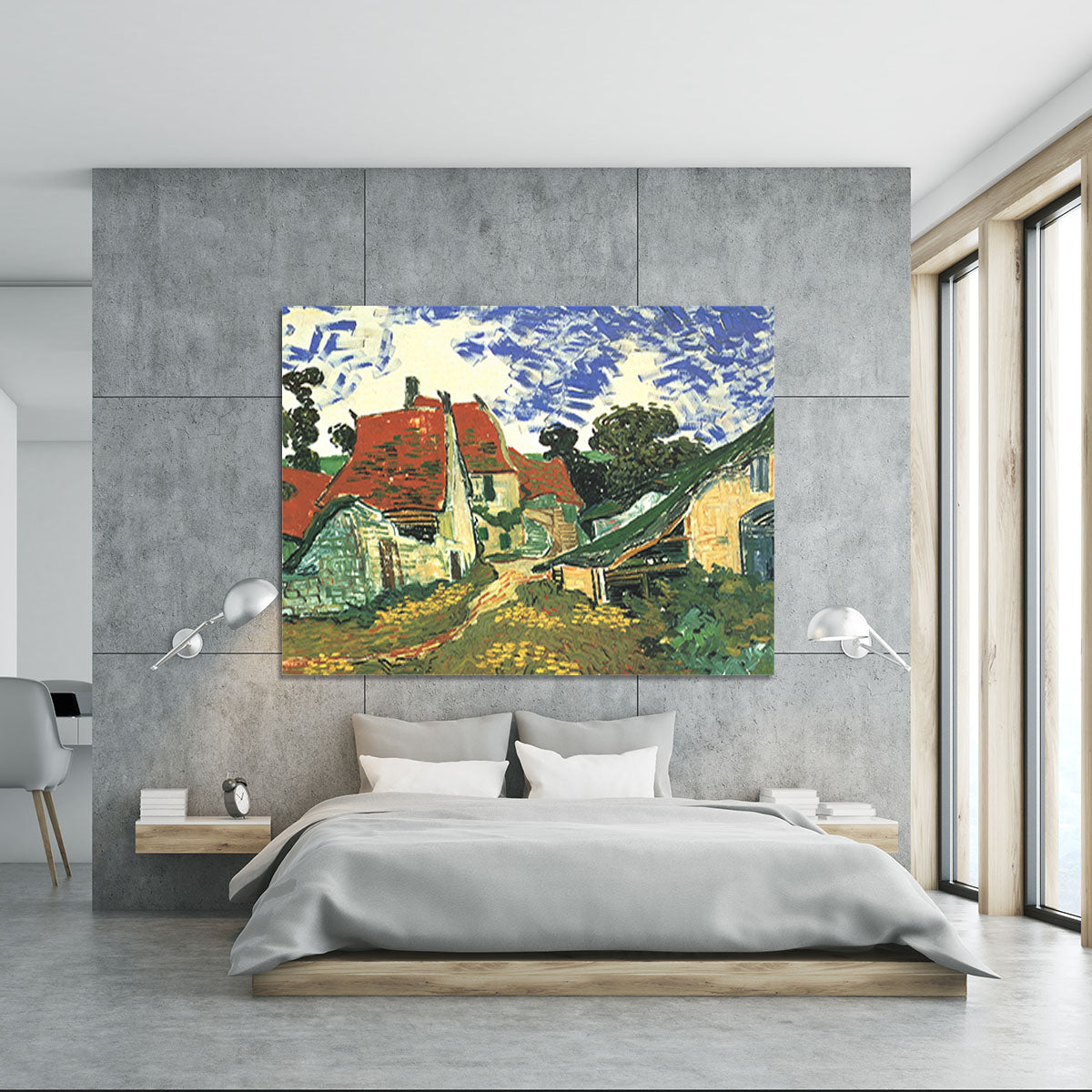 Villages Street in Auvers by Van Gogh Canvas Print or Poster - Canvas Art Rocks - 5