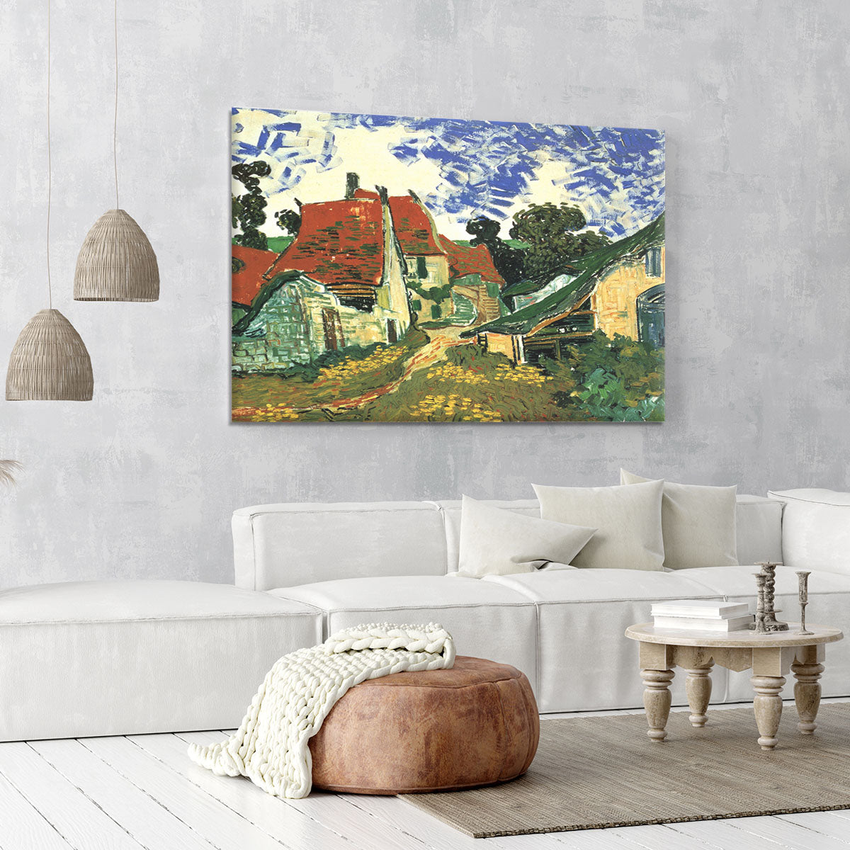 Villages Street in Auvers by Van Gogh Canvas Print or Poster - Canvas Art Rocks - 6