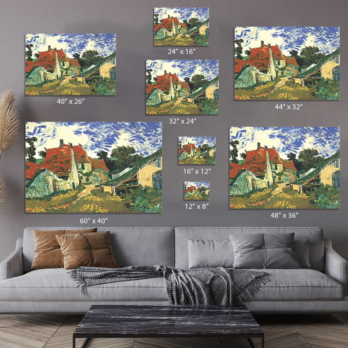 Villages Street in Auvers by Van Gogh Canvas Print or Poster - Canvas Art Rocks - 7