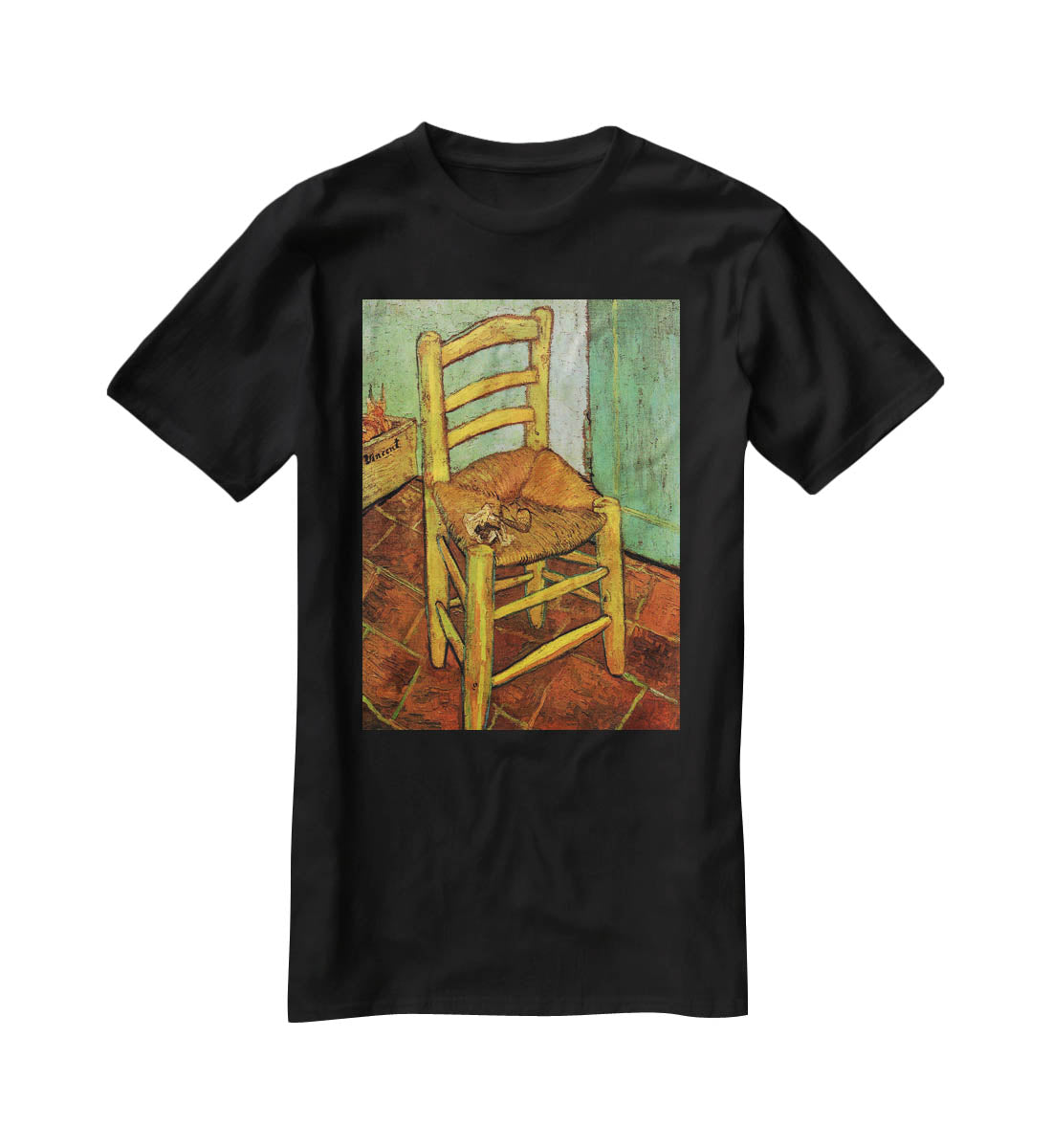 Vincent's Chair with His Pipe by Van Gogh T-Shirt - Canvas Art Rocks - 1