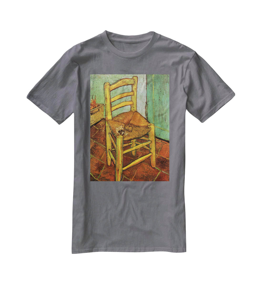 Vincent's Chair with His Pipe by Van Gogh T-Shirt - Canvas Art Rocks - 3