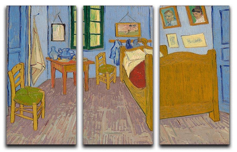 Vincents bedroom at Arles 3 Split Panel Canvas Print - Canvas Art Rocks - 4