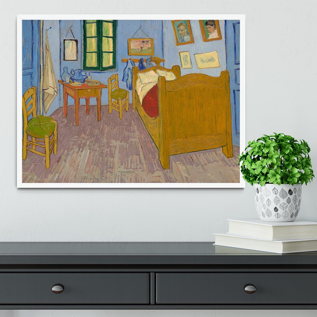Vincents bedroom at Arles Framed Print - Canvas Art Rocks -6