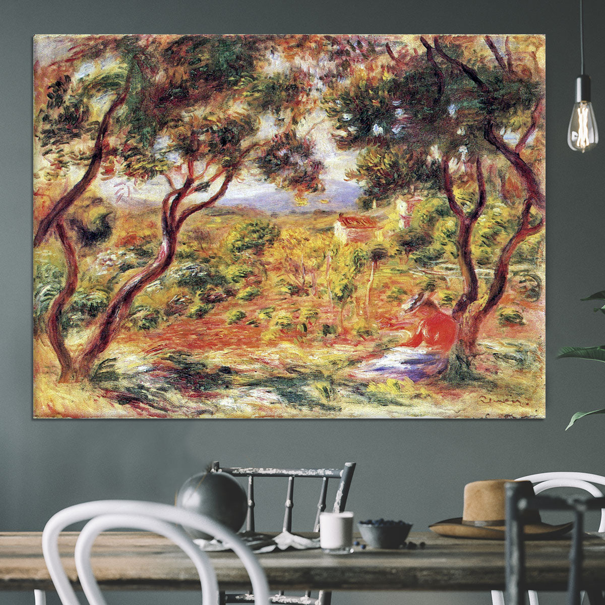 Vines at Cagnes by Renoir Canvas Print or Poster - Canvas Art Rocks - 3