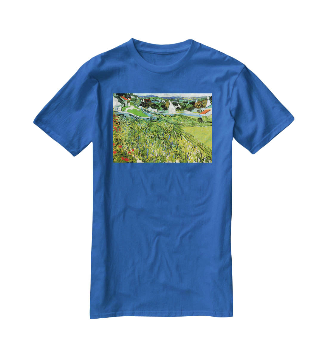 Vineyards with a View of Auvers by Van Gogh T-Shirt - Canvas Art Rocks - 2