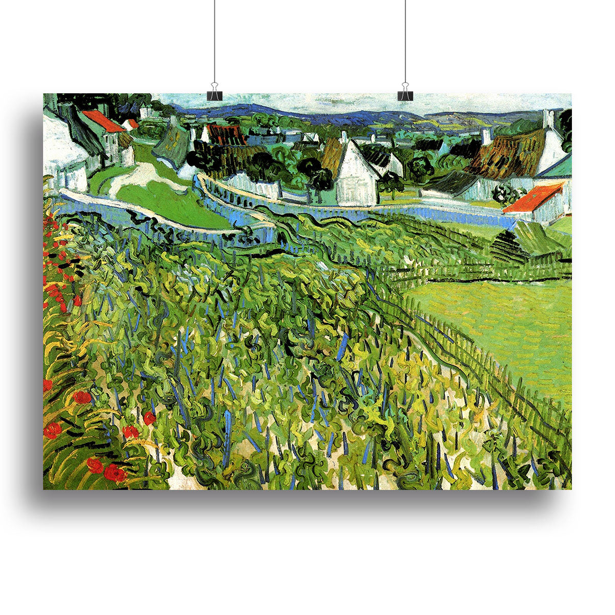 Vineyards with a View of Auvers by Van Gogh Canvas Print or Poster - Canvas Art Rocks - 2