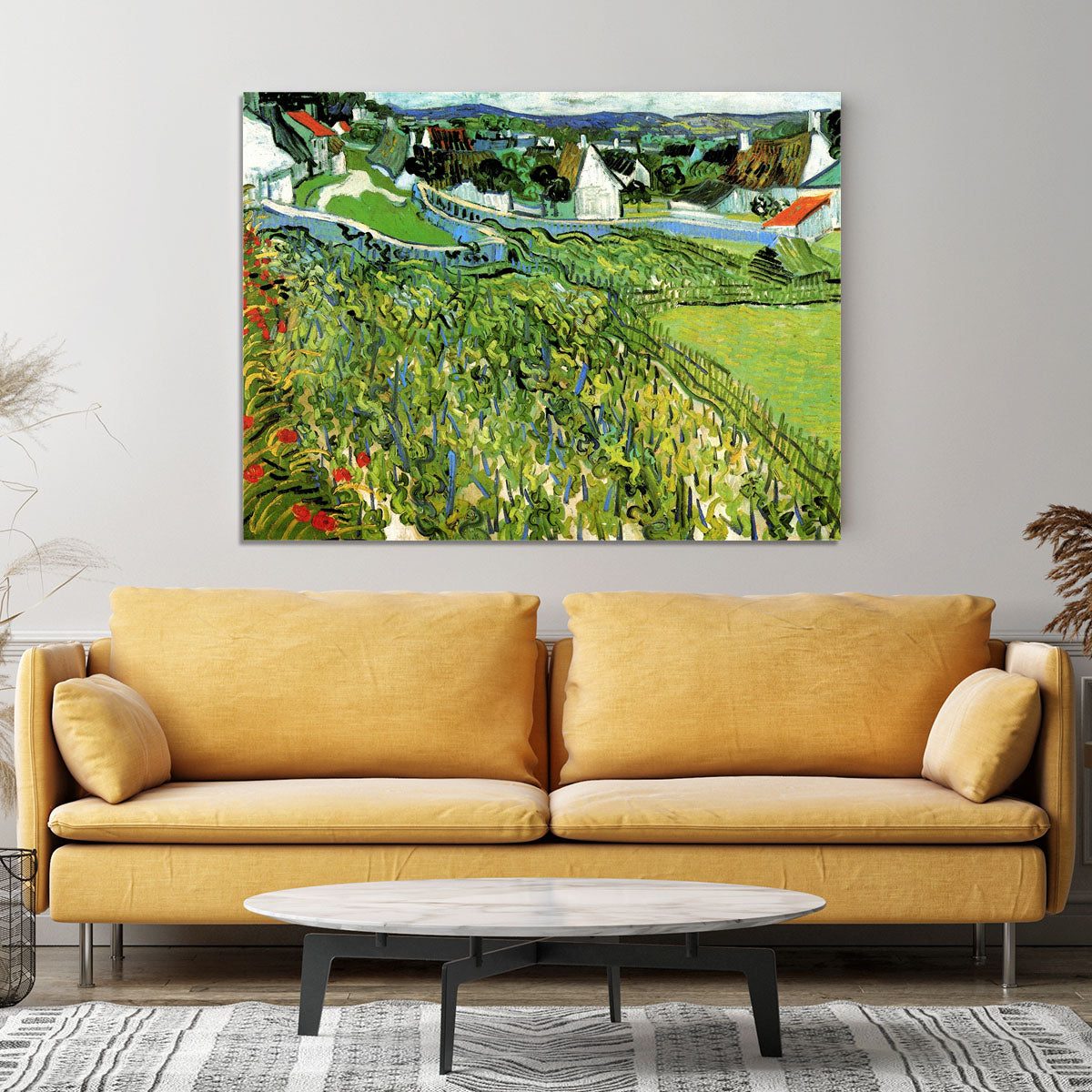 Vineyards with a View of Auvers by Van Gogh Canvas Print or Poster - Canvas Art Rocks - 4